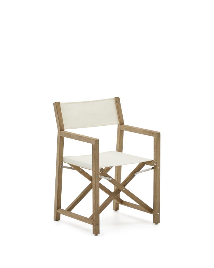 KAVE HOME Vilara hvid udendrs klapstol lavet af FSC 100% massivt akacietr