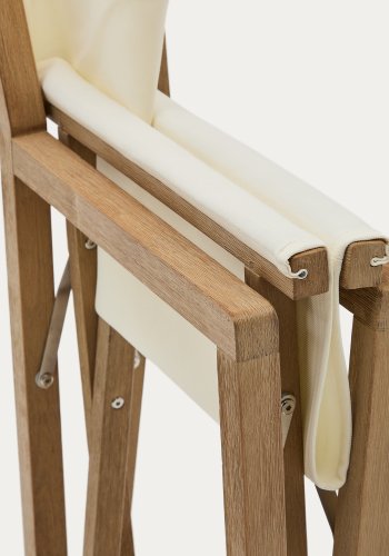 KAVE HOME Vilara hvid udendrs klapstol lavet af FSC 100% massivt akacietr