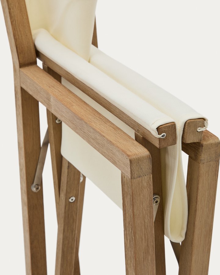 KAVE HOME Vilara hvid udendrs klapstol lavet af FSC 100% massivt akacietr