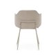 KAVE HOME Yunia spisebordsstol, m. armln - beige stof . med beige stel
