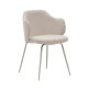 KAVE HOME Yunia spisebordsstol, m. armln - beige stof . med beige stel