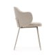 KAVE HOME Yunia spisebordsstol, m. armln - beige stof . med beige stel