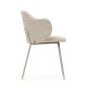 KAVE HOME Yunia spisebordsstol, m. armln - beige fljl og beige stl