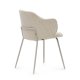 KAVE HOME Yunia spisebordsstol, m. armln - beige fljl og beige stl
