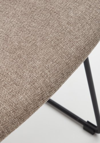 KAVE HOME Zahara spisebordsstol - brun stof og sort stl