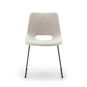 KAVE HOME Zahara spisebordsstol - beige stof og sort stl