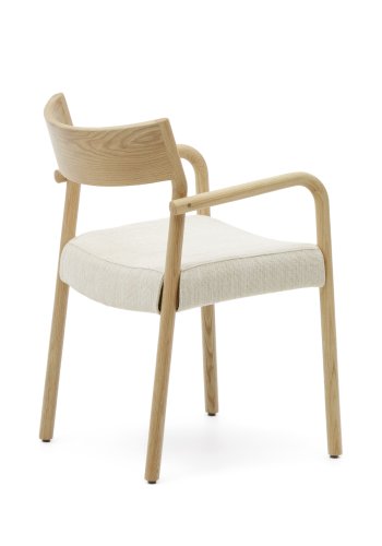 KAVE HOME Falconera stol med aftageligt betrk i massivt egetr med naturlig finish FSC Mix Credi