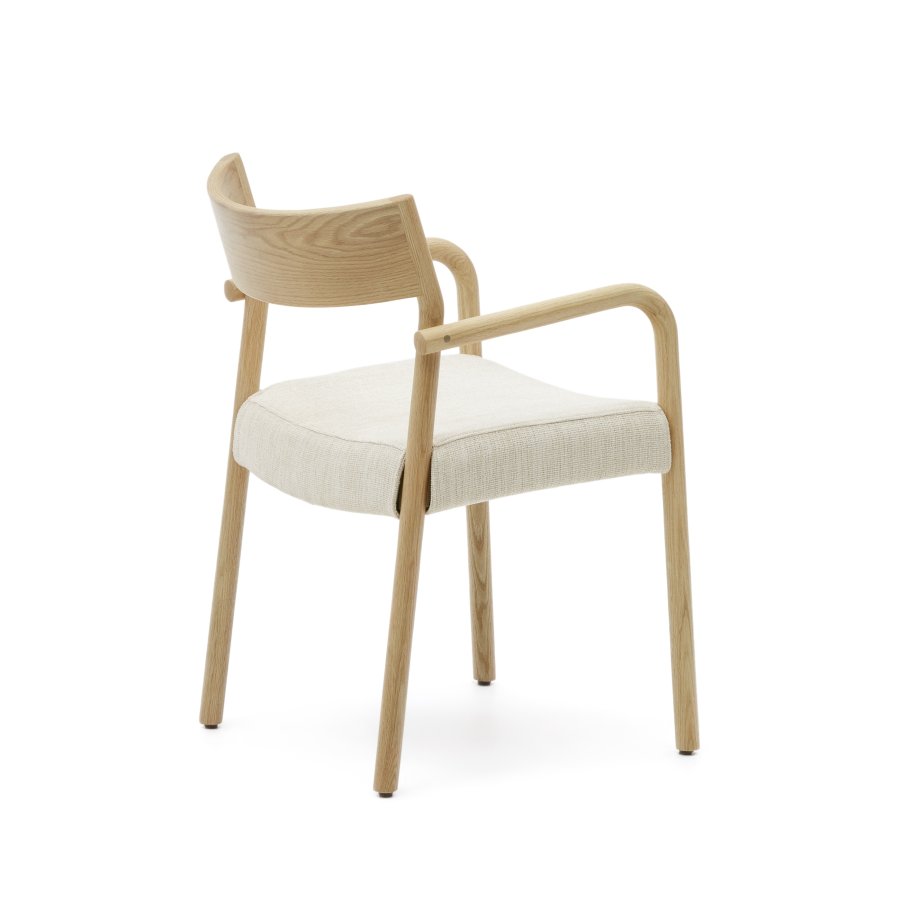 KAVE HOME Falconera stol med aftageligt betrk i massivt egetr med naturlig finish FSC Mix Credi