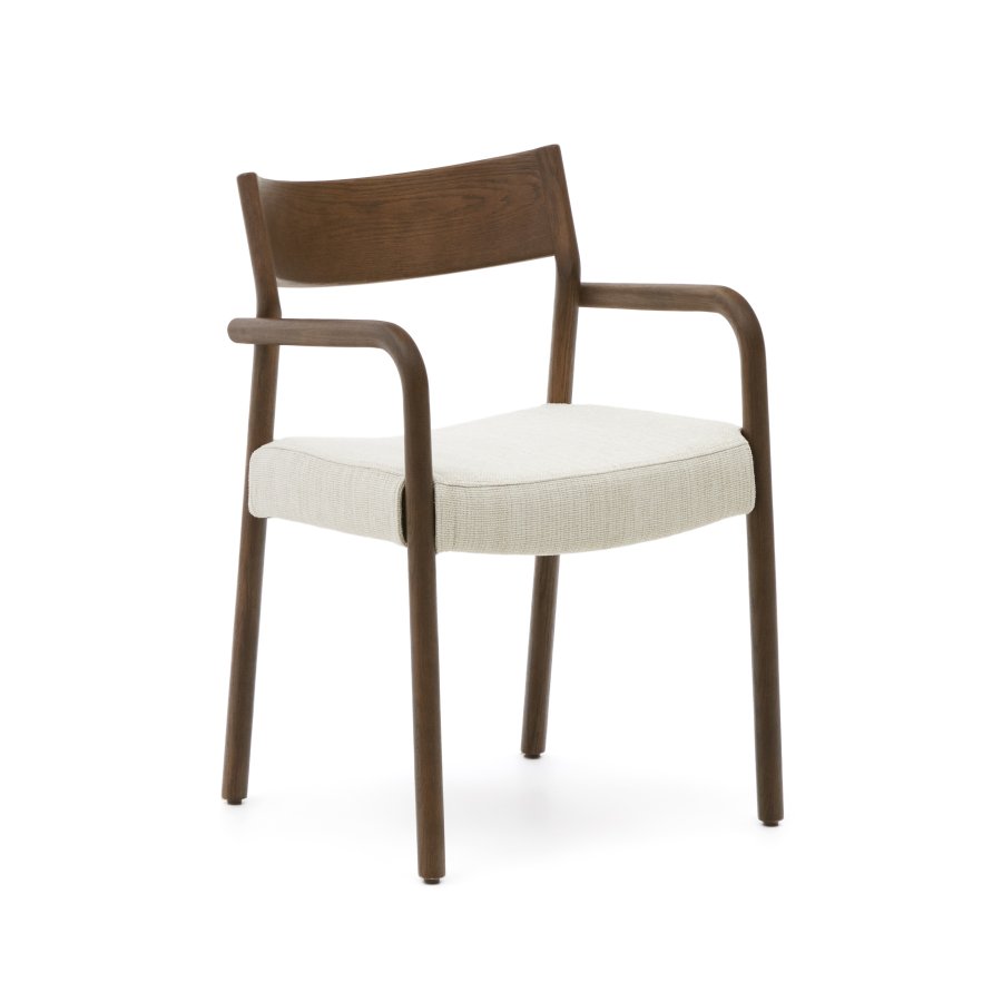 KAVE HOME Falconera stol med aftageligt betrk i massivt egetr med valnddefinish FSC Mix Credit