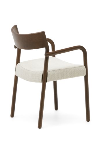 KAVE HOME Falconera stol med aftageligt betrk i massivt egetr med valnddefinish FSC Mix Credit