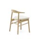 KAVE HOME Timons stol aftageligt betrk i beige chenille massivt egetr naturlig finish FSC Mix Credi