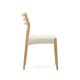 KAVE HOME Cudia stol aftageligt betrk i beige chenille massivt egetr naturlig finish FSC Mix Credit