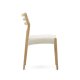 KAVE HOME Cudia stol aftageligt betrk i beige chenille massivt egetr naturlig finish FSC Mix Credit