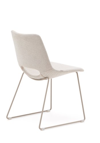KAVE HOME Zahara stol i beige med stlben i beige finish
