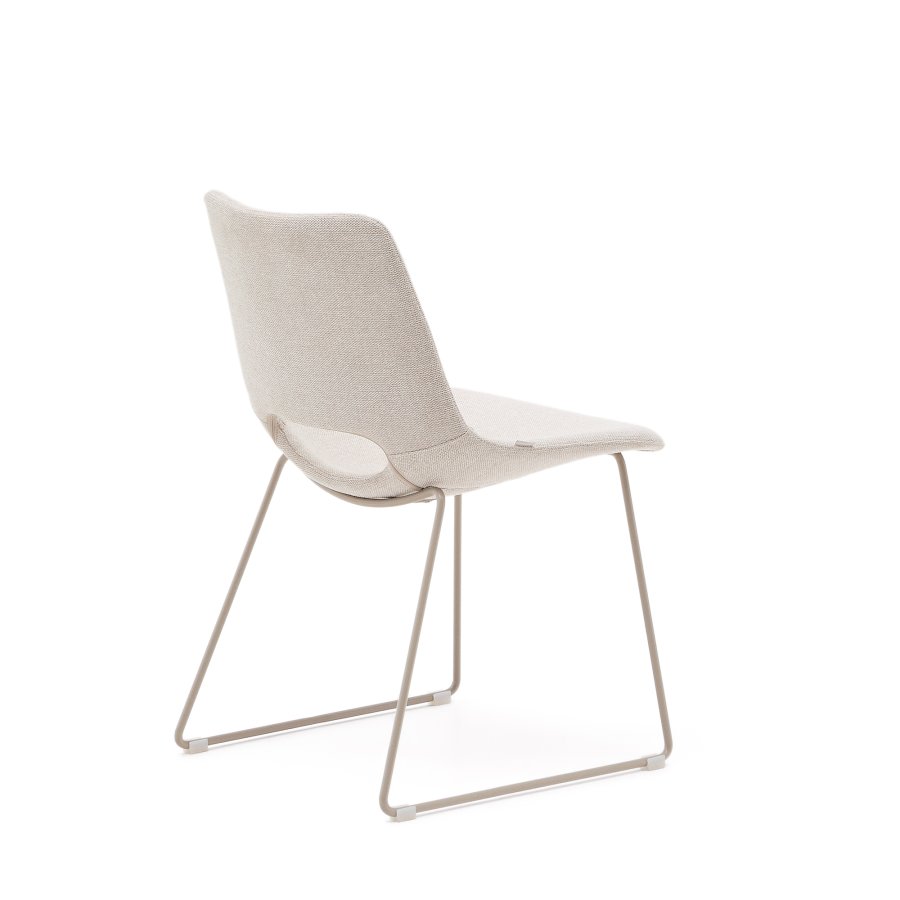 KAVE HOME Zahara stol i beige med stlben i beige finish