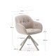 KAVE HOME Dorina drejestol i beige chenille og stlben i beige finish