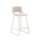 KAVE HOME Zahara beige skammel med stl i beige finish, hjde 65 cm