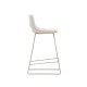 KAVE HOME Zahara beige skammel med stl i beige finish, hjde 65 cm