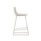 KAVE HOME Zahara beige skammel med stl i beige finish, hjde 65 cm