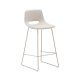 KAVE HOME Zahara beige skammel med stl i beige finish, hjde 76 cm
