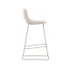 KAVE HOME Zahara beige skammel med stl i beige finish, hjde 76 cm