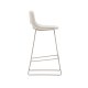 KAVE HOME Zahara beige skammel med stl i beige finish, hjde 76 cm