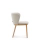KAVE HOME Ciselia spisebordsstol - beige chenille og natur asketr