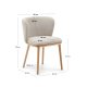 KAVE HOME Ciselia spisebordsstol - beige chenille og natur asketr