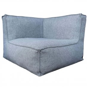 TROISPOMMESHOME C2 Edge hjrnesofa - lysegr stof