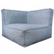 TROISPOMMESHOME C2 Edge hjrnesofa - lysegr stof