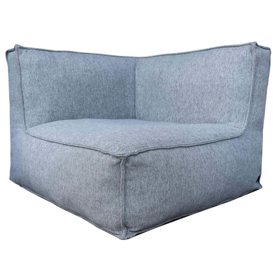 TROISPOMMESHOME C2 Edge hjrnesofa - lysegr stof