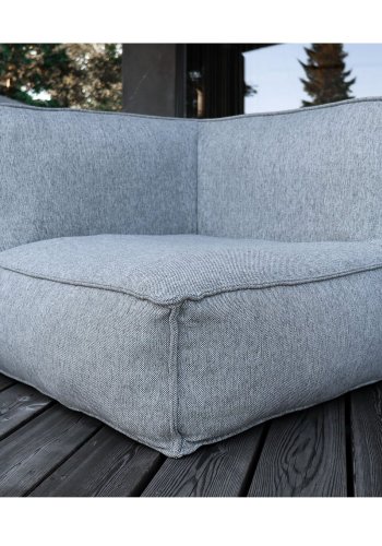 TROISPOMMESHOME C2 Edge hjrnesofa - lysegr stof