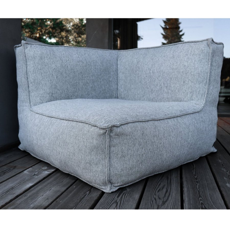 TROISPOMMESHOME C2 Edge hjrnesofa - lysegr stof