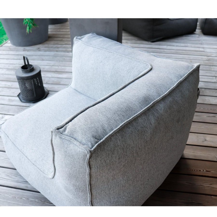 TROISPOMMESHOME C2 Edge hjrnesofa - lysegr stof