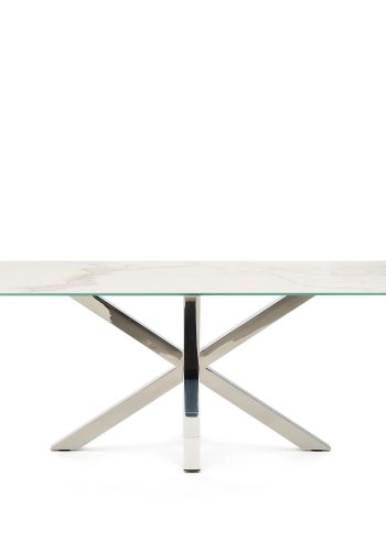 KAVE HOME Argo spisebord, rektangulr - jern mos porceln og rustfri stl (200x100)