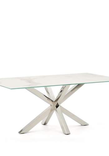 KAVE HOME Argo spisebord, rektangulr - jern mos porceln og rustfri stl (200x100)