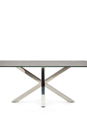 KAVE HOME Argo spisebord, rektangulr - jern mos porceln og rustfri stl (180x100)