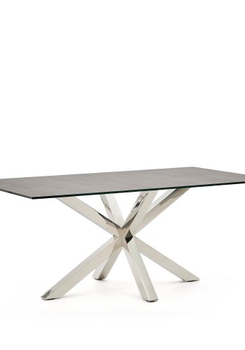 KAVE HOME Argo spisebord, rektangulr - jern mos porceln og rustfri stl (180x100)