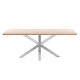 KAVE HOME Argo spisebord, rektangulr - natur melamin og rustfri stl (180x100)