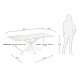 KAVE HOME Argo spisebord, rektangulr - hvid porceln og hvid stl (180x100)