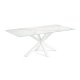 KAVE HOME Argo spisebord, rektangulr - hvid porceln og hvid stl (180x100)