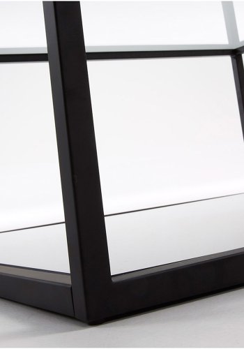 KAVE HOME Greenhill sofabord, m. hylde - klar glas og sort stl (110x60)