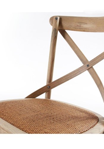 KAVE HOME Silea spisebordsstol - natur rattan og elm