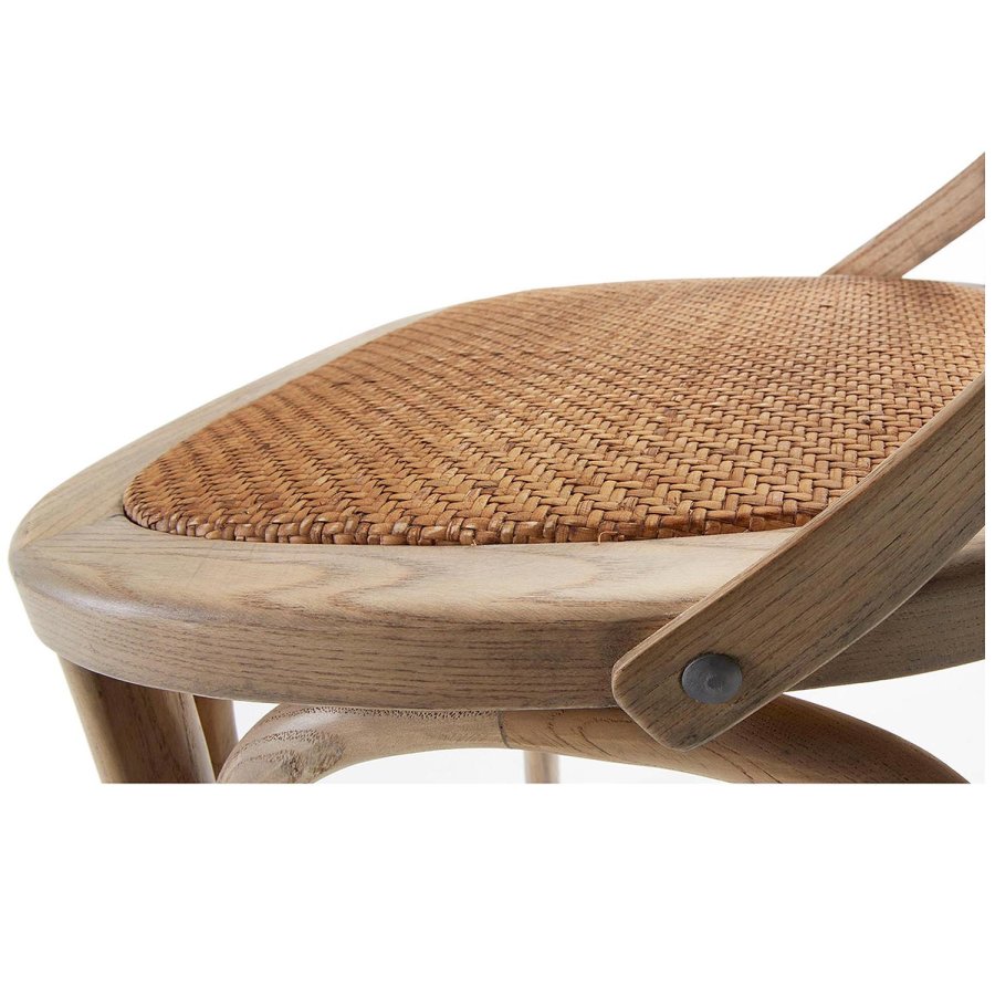 KAVE HOME Silea spisebordsstol - natur rattan og elm
