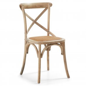 KAVE HOME Silea spisebordsstol - natur rattan og elm