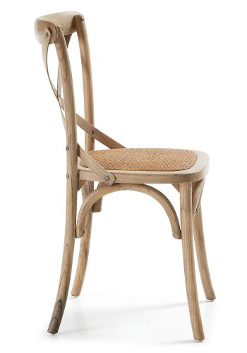 KAVE HOME Silea spisebordsstol - natur rattan og elm