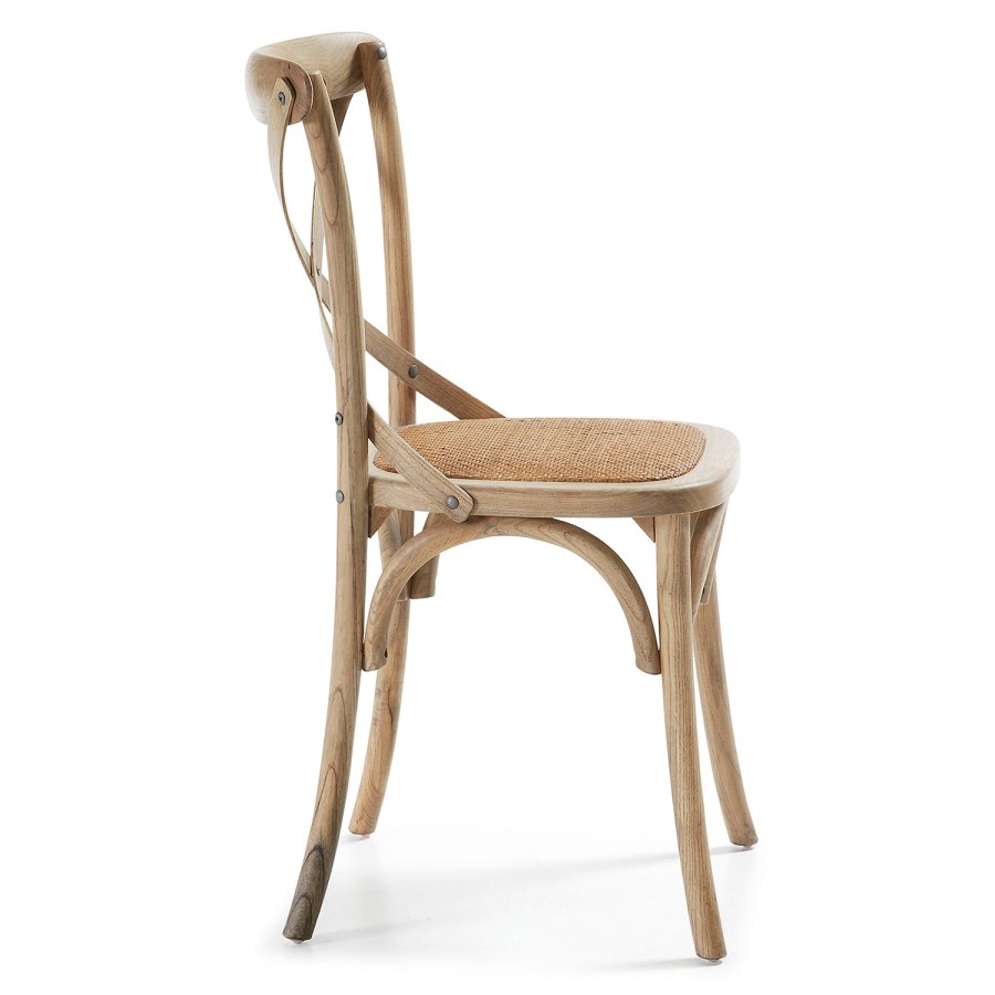 KAVE HOME Silea spisebordsstol - natur rattan og elm