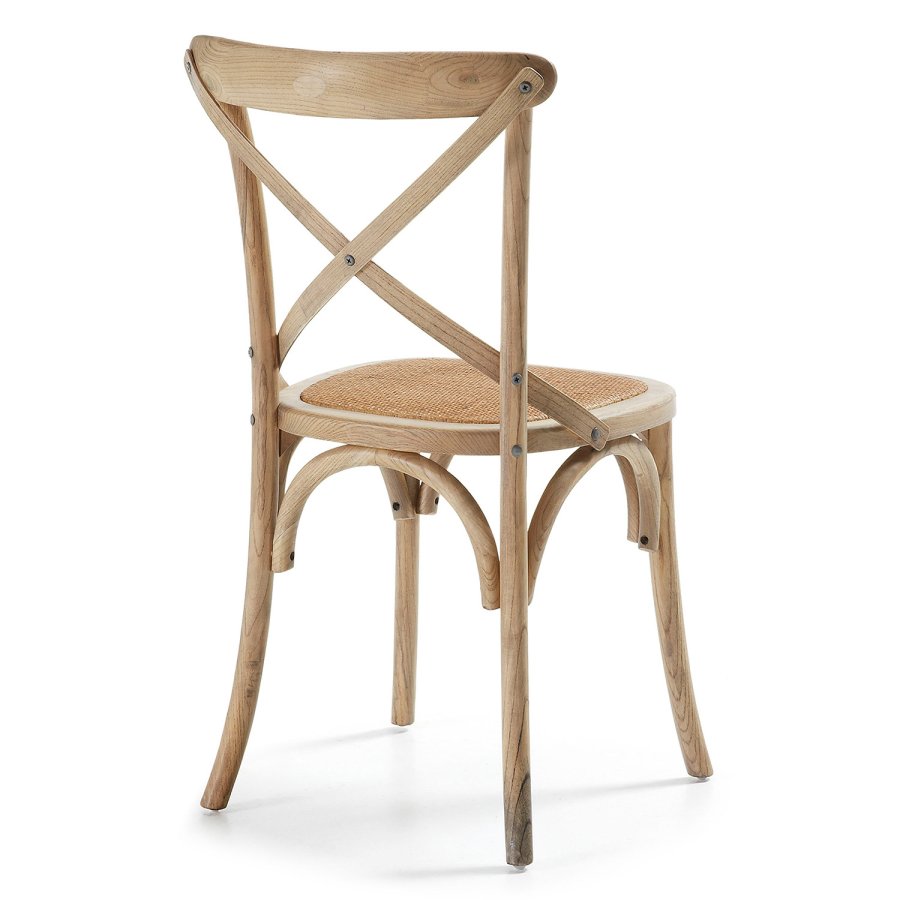 KAVE HOME Silea spisebordsstol - natur rattan og elm