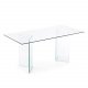 KAVE HOME Burano spisebord - klar glas (180x90)