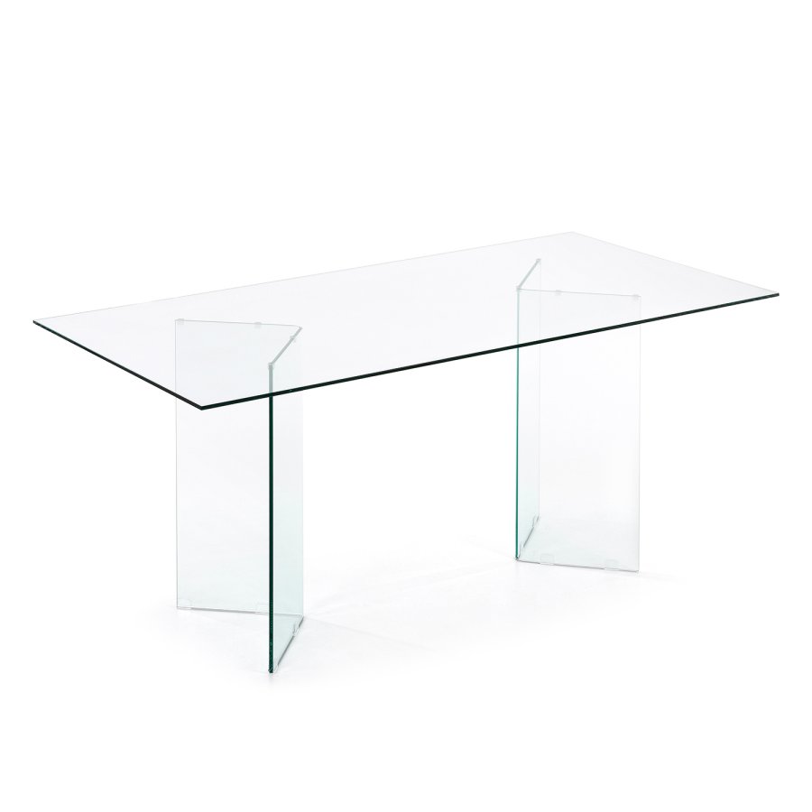 KAVE HOME Burano spisebord - klar glas (180x90)